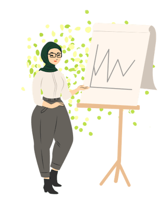 معلمة تشرح للطلاب